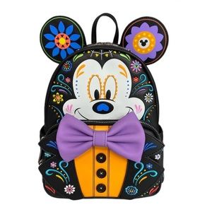 Loungefly Disney Mickey Mouse Sugar Skull Cosplay Mini Backpack